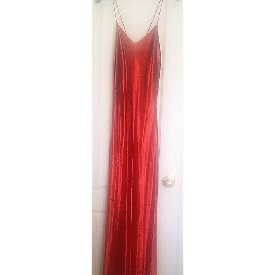 Gorgeous Mestiza New York Mara Velvet V-Neck Maxi Slip Dress Size M. — image 6 of 8
